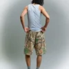 Bermudas com corte largo e estampado – Calções e bermudas – Homem