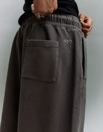 Bermudas de corte largo com lavagem desbotada – Calções e bermudas de ganga