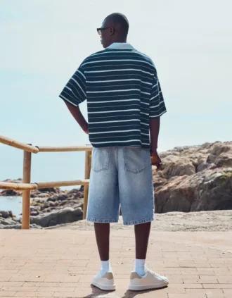 Bermudas largas de Denim – Calções e calções de Denim