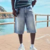 Bermudas largas de Denim – Calções e calções de Denim