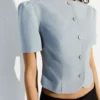 Blazer de calções com mangas bufantes – Casacos e gabardinas
