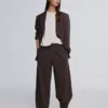Blazer de riscas com botões duplos – Casacos e gabardinas