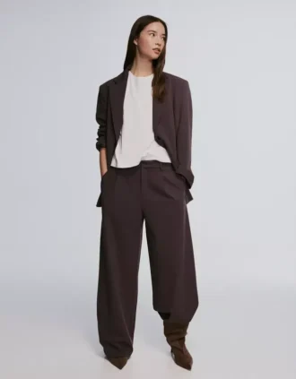Blazer de riscas com botões duplos – Casacos e gabardinas