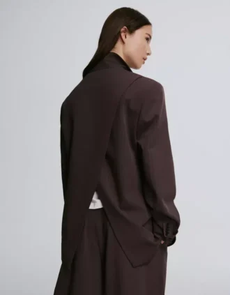 Blazer de riscas com botões duplos – Casacos e gabardinas