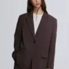 Blazer de riscas com botões duplos – Casacos e gabardinas