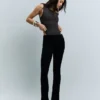 Body assimétrico com alças e franzido