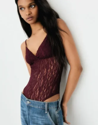 Body com alças de renda
