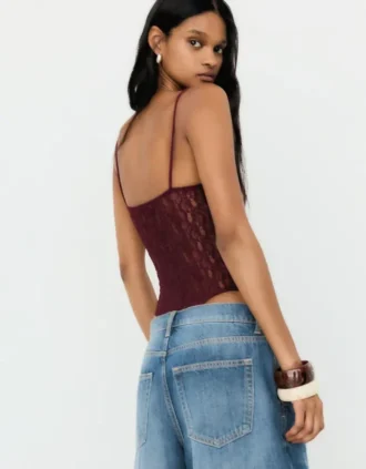 Body com alças de renda