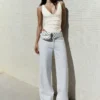 Body com alças e franzido