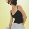 Body drapeado com alças