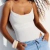 Body drapeado com alças