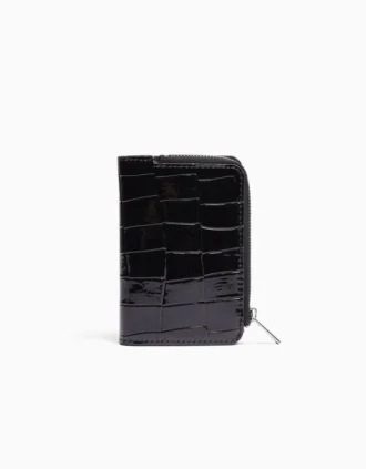 Bolsa com padrão animal em relevo e acabamento imitação de verniz – Acessórios