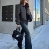 Bolsa de bowling com alças e efeito desgastado – Acessórios