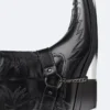 Bota de cowboy com detalhe em corrente – Botins – Homem
