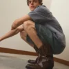 Bota de cowboy com detalhe na biqueira