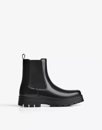 Botins de cano curto com detalhe elástico – Botins de cano curto