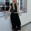 Calças curtas de renda com vira baixa – #Bershkastyle – Mulher