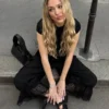 Calças curtas de renda com vira baixa – #Bershkastyle – Mulher