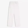 Calças de Jeans de cintura alta, corte Straight e perna Wide Leg – Calças – Mulher