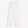 Calças de Jeans de cintura alta, corte Straight e perna Wide Leg – Calças – Mulher