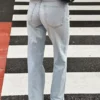 Calças de Jeans de cintura alta, perna Wide Leg e corte Straight