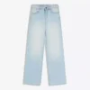 Calças de Jeans de cintura alta, perna Wide Leg e corte Straight