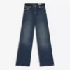 Calças de jeans de cintura baixa e perna reta