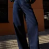 Calças de jeans de perna larga