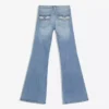 Calças de Jeans largas com bordado e cintura baixa