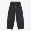 Calças de jeans largas com botões cruzados – Jeans