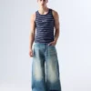 Calças de Jeans largas com fivela nas costas – Jeans