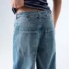 Calças de Jeans largas com fivela nas costas – Jeans