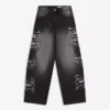 Calças de jeans largas com remendo – Jeans – Homem