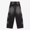 Calças de jeans largas com remendo – Jeans – Homem