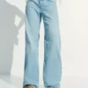 Calças de Jeans largas com tachas em forma de estrela – Calças