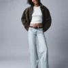 Calças de Jeans largas com tachas em forma de estrela – Calças