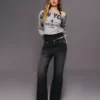 Calças de jeans largas de cintura média