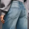 Calças de jeans largas de cintura média