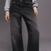 Calças de jeans largas de cintura média