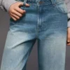 Calças de jeans largas de cintura média