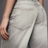 Calças de jeans largas de cintura média