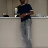 Calças de Jeans largas e largas