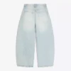 Calças de jeans plissadas de corte largo – Jeans – Homem