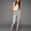 Calças de Jeans Skinny de cintura alta – Calças