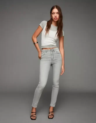 Calças de Jeans Skinny de cintura alta – Calças
