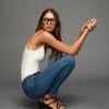 Calças de Jeans Skinny de cintura alta – Calças