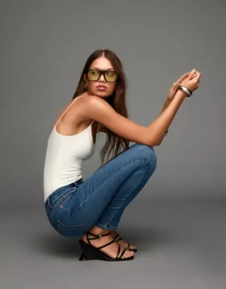 Calças de Jeans Skinny de cintura alta – Calças