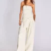 Calças de jeans Wide Leg de cintura baixa e perna larga com pinças