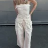 Calças de jeans Wide Leg de cintura baixa e perna larga com pinças
