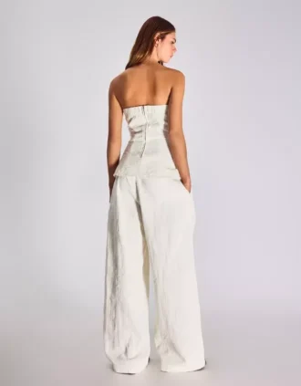 Calças de jeans Wide Leg de cintura baixa e perna larga com pinças